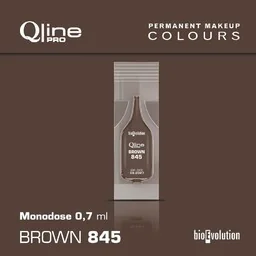 Jednorazowy pigment do makijażu permanentnego brwi Bioevolution Brown 845 Qline Pro 0,7ml monodose - Pozostałe akcesoria kosmetyczne - miniaturka - grafika 1