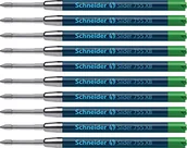 Wkłady do długopisów - Schneider Slider 755 wkład do długopisu (technologia ViscoGlide, trwały, XB = bardzo szeroki) 10 sztuk w opakowaniu, zielony - miniaturka - grafika 1
