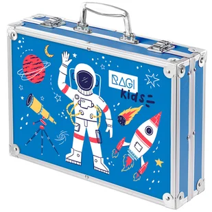 Zestaw Artystyczny, walizka z kosmonautą, 145 elementów RAGI - NIEBIESKI - Przybory szkolne - miniaturka - grafika 1