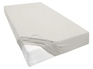 Prześcieradła - Biberna Prześcieradło z dżerseju, różne rozmiary (140 - 160 x 200 - 220 cm, Jasnoszary) - miniaturka - grafika 1