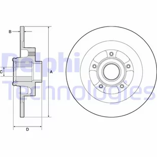 Tarcza hamulcowa DELPHI BG9134RS - Tarcze hamulcowe - miniaturka - grafika 1