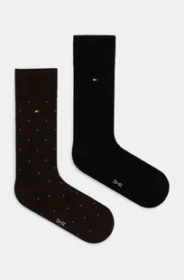 Tommy Hilfiger skarpetki 2-pack męskie kolor brązowy 701230780 - Skarpetki męskie - miniaturka - grafika 1