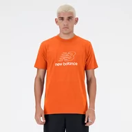Koszulki męskie - Koszulka męska New Balance MT41906TMO  pomarańczowa - miniaturka - grafika 1