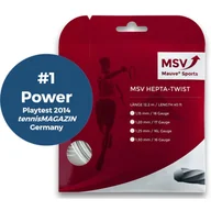 Tenis ziemny - Naciąg do rakiety tenisowej MSV Hepta Twist biały set 12 m. - - miniaturka - grafika 1