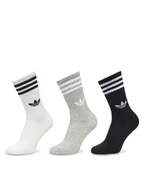 Skarpetki damskie - adidas Zestaw 3 par wysokich skarpet unisex 3-Stripes High JV7418 Kolorowy - miniaturka - grafika 1