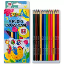 Kredki Premium Kolori trójkątne 12 kolorów PENMATE - Kredki, ołówki, pastele i pisaki - miniaturka - grafika 1