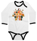 Body dla niemowląt - Body dziecięce Dynia W Kolorowe Kropki Z Napisem Na Dzień Dyni 74/80 - miniaturka - grafika 1