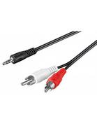 Kable - Goobay AVK 118 150 audio/video cable (1,5 m, 3,5 MM wtyczka stereo na 2 X wtyk cinch) - miniaturka - grafika 1
