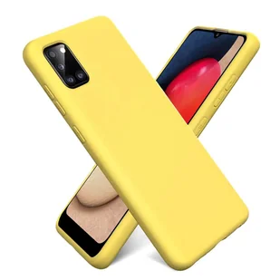 Etui na telefon Samsung Galaxy A02s silikonowe żelowe etui na telefon komórkowy, żółte - Etui i futerały do telefonów - miniaturka - grafika 1