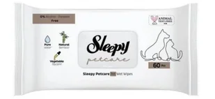 Sleepy Pet Care 60szt chusteczki nawilżane dla zwierząt psa i kota - Inne artykuły do sprzątania - miniaturka - grafika 1