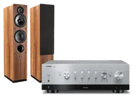 Zestawy stereo - Yamaha R-N800A (srebrny) + Tesi 561 (orzech) - miniaturka - grafika 1