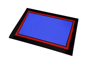 Zmywalna Mata Biobójcza Niebieska Utwardzona Listwa Dookoła Maty Tak 80 X 120 Cm - Dezynfekcja - miniaturka - grafika 1