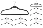 Wieszaki do szafy - Wieszak welurowy Maxi komplet 10 szt - grafitowy - miniaturka - grafika 1