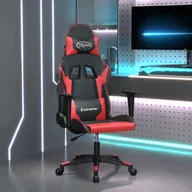 Fotele gamingowe - vidaXL Fotel gamingowy, czarno-czerwony, sztuczna skóra - miniaturka - grafika 1
