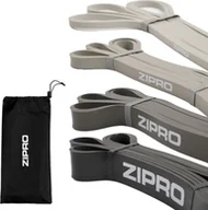 Gumy, taśmy, ekspandery - Zipro Powerband Zipro różne poziomy oporu w zestawie szary 4 szt. - miniaturka - grafika 1