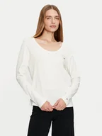 Bluzki damskie - Tommy Hilfiger Bluzka UW0UW05571 Écru Regular Fit - miniaturka - grafika 1