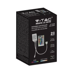 Sterownik Taśm V-TAC LED RGBW CCT 12V/24V Podczerwień 28 Przycisków VT-2428 - Taśmy LED - miniaturka - grafika 1
