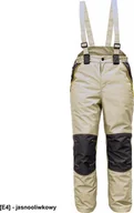 Odzież robocza - CERVA CREMORNE spodnie zimowe - męskie zimowe spodnie z odpinanymi szelkami, 100% poliester - jasnooliwkowy XXL - miniaturka - grafika 1
