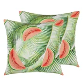 Poduszki ogrodowe - Beliani Zestaw 2 poduszek ogrodowych 45 x 45 cm wielokolorowy LOVOLETO - miniaturka - grafika 1