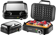 Gofrownice - Gofrownica Na 2 Duże Gofry Regulacja Temperatury i Stopnia Wypiekania 1500W - miniaturka - grafika 1