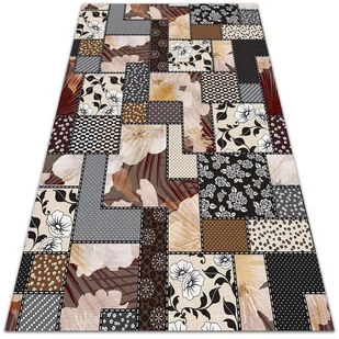 Nowoczesny dywan outdoor wzór Kwiecisty kolaż 100x150 cm - Dywany zewnętrzne - miniaturka - grafika 1