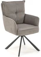 Fotele i krzesła biurowe - Popielaty fotel obrotowy tapicerowany - Operlo - miniaturka - grafika 1