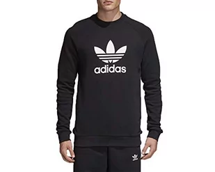 adidas Bluza męska Trefoil Crew czarny czarny l - Bluzy męskie - miniaturka - grafika 1