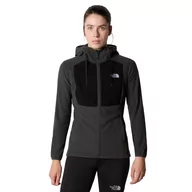 Bluzy damskie - Damska bluza polarowa The North Face Homesafe Full Zip Fleece Hoodie black/asphalt grey stripe/black - L - miniaturka - grafika 1