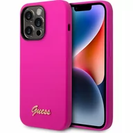 Etui i futerały do telefonów - Guess Etui na telefon iPhone 14 Pro 6,1" różowy GUHCP14LSLSMF - miniaturka - grafika 1