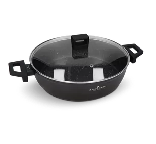 Garnek płaski z pokrywką 28 cm Forte Zwieger - Garnki - miniaturka - grafika 1