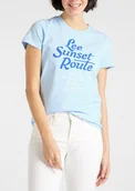 Koszulki i topy damskie - DAMSKI T-SHIRT LEE LEE GRAPHIC TEE REGULAR FIT SKY BLUE L41AEPNR 112108860 - Lee - miniaturka - grafika 1