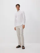 Koszule męskie - Reserved - Lniana koszula regular fit - biały - miniaturka - grafika 1