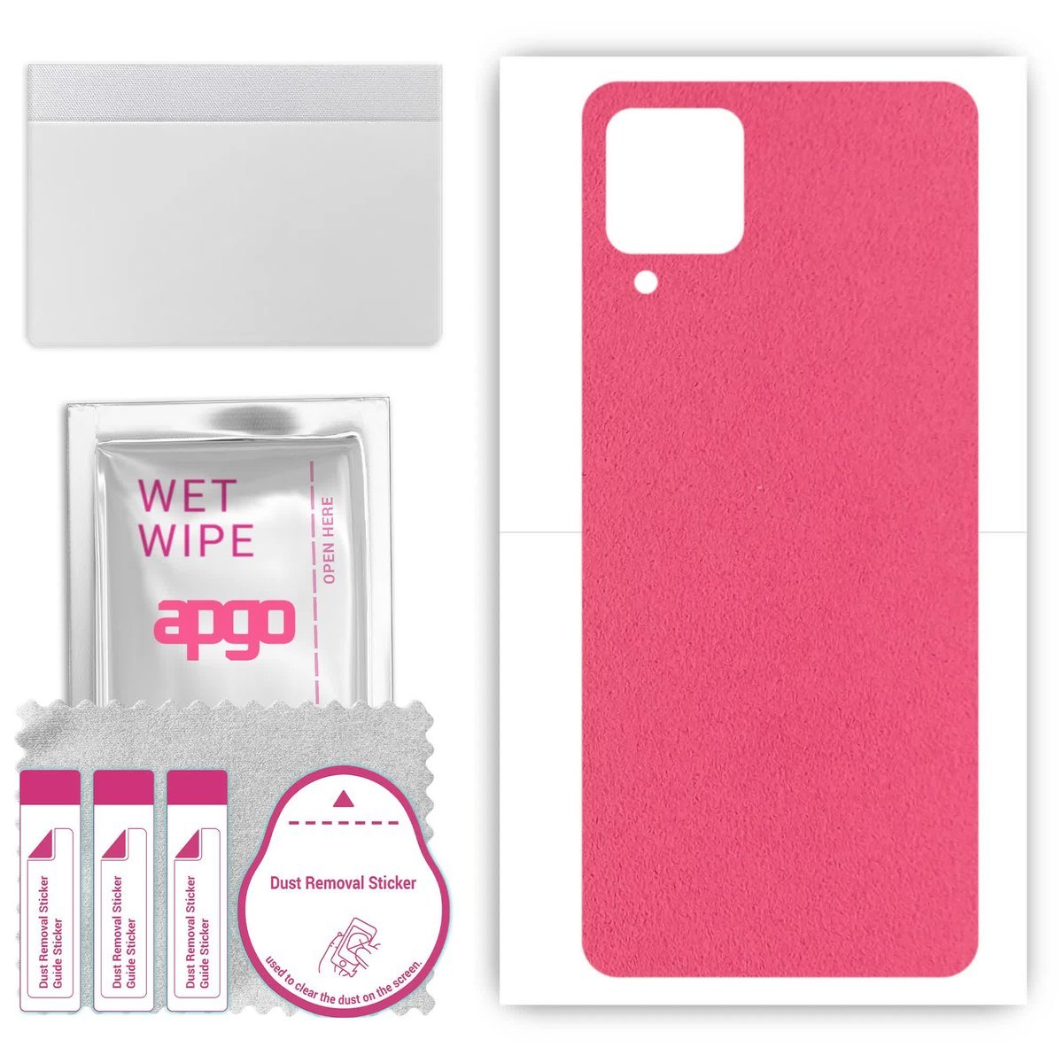 Folia naklejka skórka strukturalna na TYŁ Zamsz do Samsung Galaxy F12 NFC - Zamsz Różowy - apgo SKINS