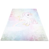 Dywany dla dzieci - Kolorowy Dywan Nowoczesny Dziecięcy Z Jednorożcem W1-H85 - miniaturka - grafika 1