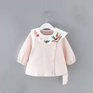 Bluzki dla niemowląt - Slowmoose Ubrania dla niemowląt, Noworodki Koszulka z długim rękawem Topy Stroje Różowy 18M - miniaturka - grafika 1