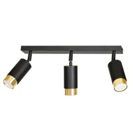 Oprawy, klosze i abażury - Lampa sufitowa HIRO 3 BL/GOLD 3xGU10 - czarny/złoty - miniaturka - grafika 1