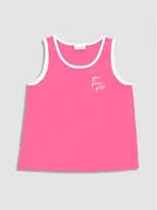 Koszulki dla dziewczynek - Coccodrillo Top WC3143301EVG Różowy Regular Fit - miniaturka - grafika 1