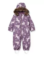 Kombinezony dla dzieci - Bestseller A/S Dziewczęcy kombinezon śniegowy NMFSNOW10 Suit Dancing Unicorn FO, Arctic Dusk, 104, Arctic Dusk, 104 cm - miniaturka - grafika 1