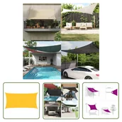 Parasole ogrodowe - The Living Store Żagiel przeciwsłoneczny - 160 g/m² - żółty - 4x7 m - HDPE - Żagiel Przeciwsłoneczny - miniaturka - grafika 1