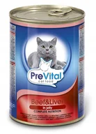 Mokra karma dla kotów - Partner In Pet Karma dla kota wołowina i watróbka w sosie PreVital 415g - miniaturka - grafika 1