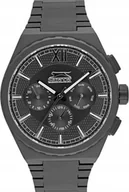 Zegarki męskie - Zegarek męski SLAZENGER SL.09.2128.2.05 czarny fashion na prezent - miniaturka - grafika 1