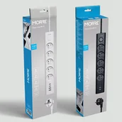 Listwy zasilające - MORRE LISTWA ZASILAJĄCA 5G 2xUSB, 2xUSB-C,1,5m M408 - miniaturka - grafika 1