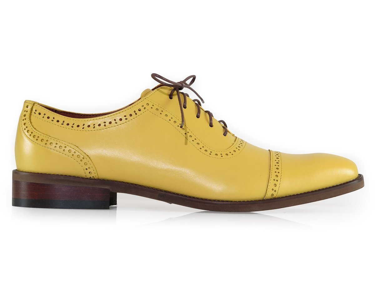 Żółte buty męskie Brogsy Modini - Adelaide T212 r. 45