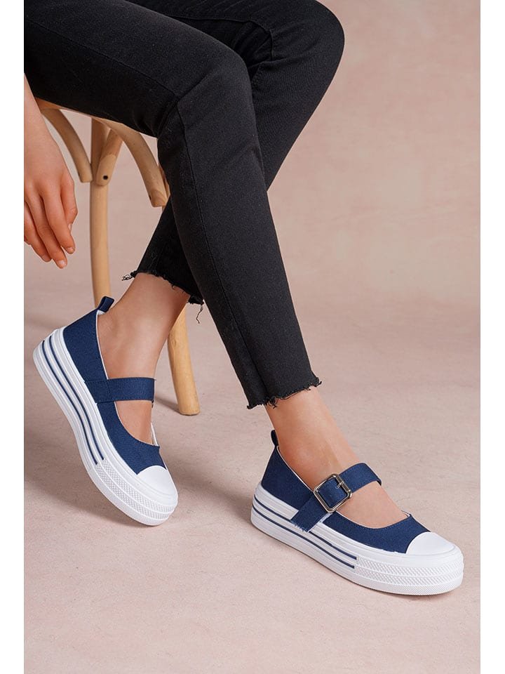 Foreverfolie Slippersy w kolorze granatowym