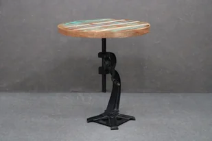 Stół Industrial #22 Lakierowane Lite Drewno Z Odzysku 75 Cm B 1055 - Stoły - miniaturka - grafika 1