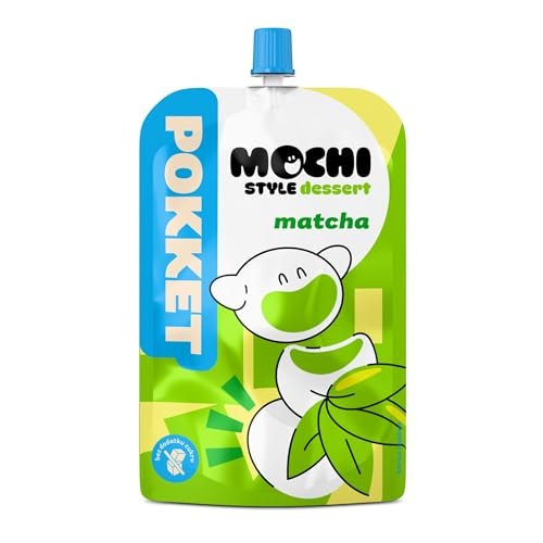 DAWTONA Pokket Mochi o smaku Matchy 180g, kremowa konsystencja, bez dodatku cukru, niskokaloryczny, bez konserwantów, intensywny smak japońskiej mochi, niskokaloryczny, zdrowa przekąska