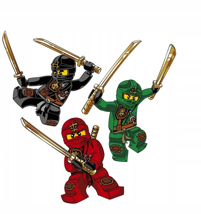 Naklejka Uv Wypukła Ozdobna DTF UV Aplikacja Lego Ninjago 7