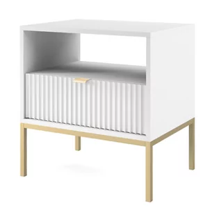Stolik Nocny Nova S54 Złoty / Biały - Inne meble do salonu - miniaturka - grafika 1