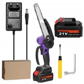 Piły elektryczne - Piła Łańcuchowa 8 cali PILARKA AKUMULATOROWA 2xAKU - miniaturka - grafika 1