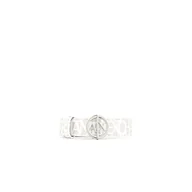 Paski - Armani Exchange Women's Embroidered, okrągły pasek z logo, biały, duży, biały, L - miniaturka - grafika 1
